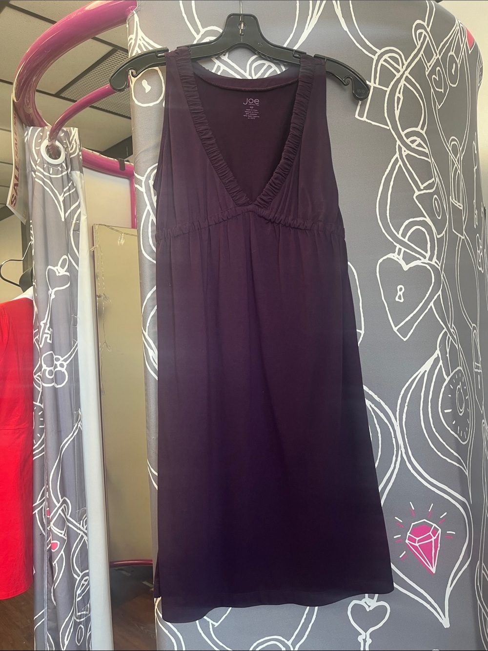 Joe Fresh Black Sleeveless V-Neck Dress